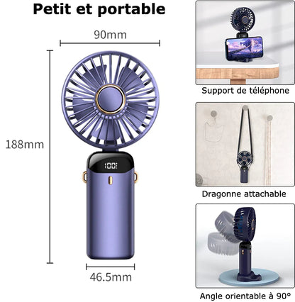 Ventilateur Portable Rechargeable – Votre Allié Contre La Chaleur